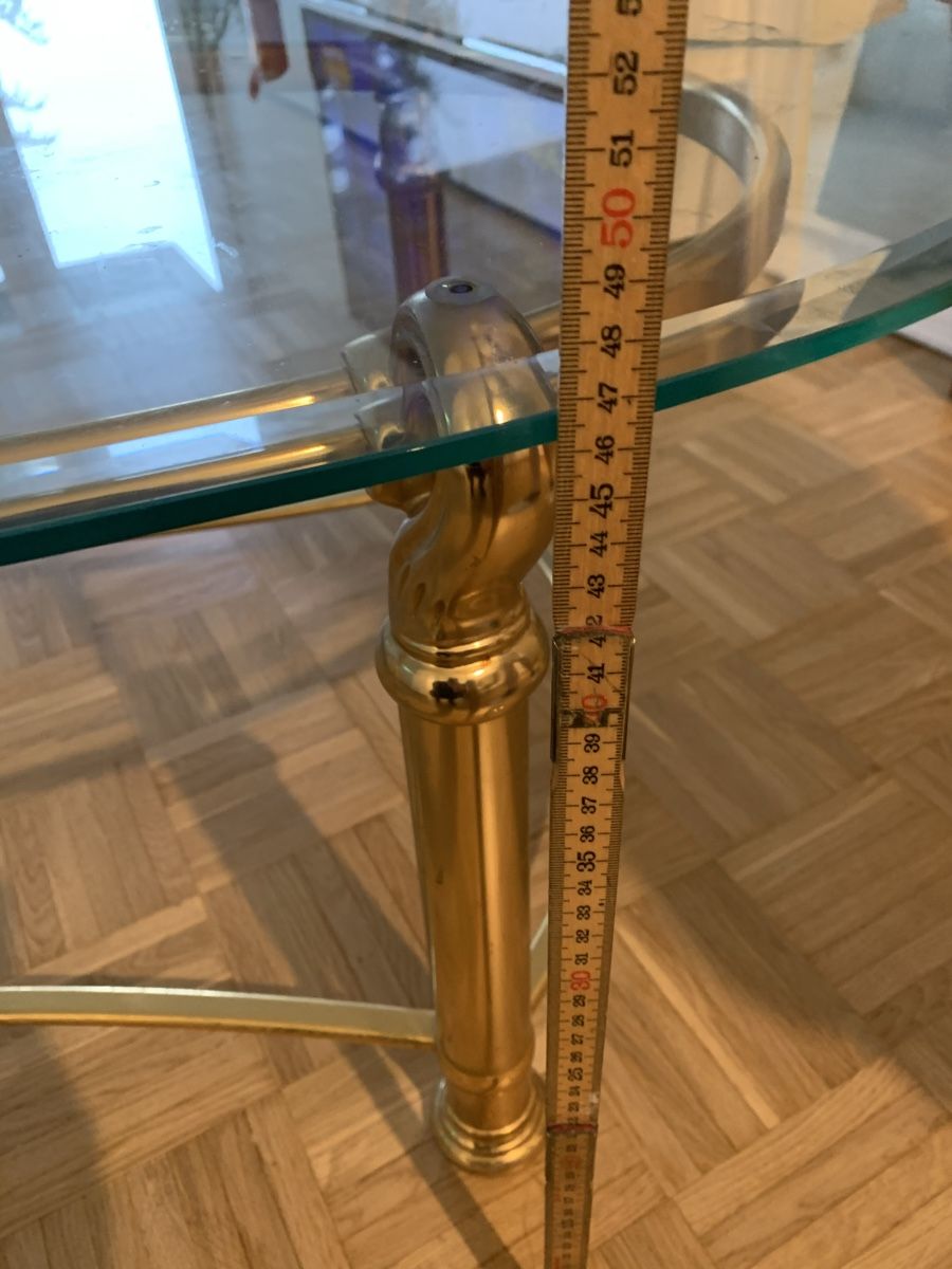 Tische: Couchtisch Glas Metall gold – Gebraucht aus Rottenschwil von Yoshiworks 4