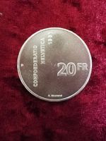 CH , 20 Fr. Gedenkmünze / Monnaie commémorative 1291/1991