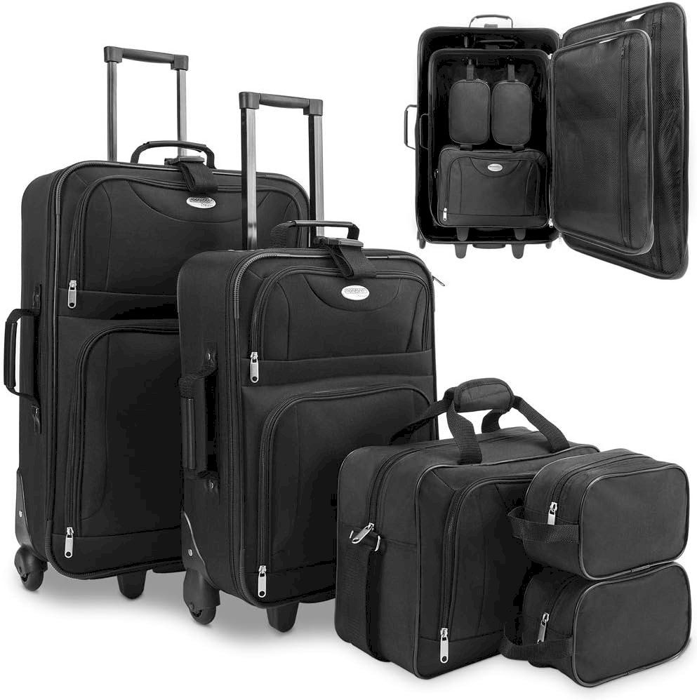 Valigie: Monzana Koffer Set 5-tlg. Schwarz – Nuovo e nell'imballaggio originale da Bottighofen venduto da zaap 1