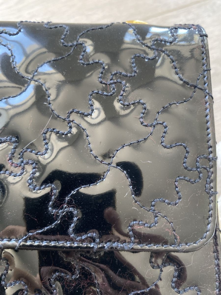 Escada Taschen: Handtasche Escada Lackleder Schwarz gesteppt – Gebraucht aus Nohl von Gross2 7