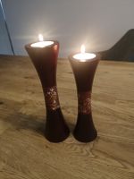 2 Holz Kerzenhalter handgemacht.