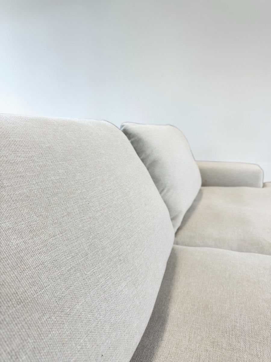 Sofas: 2-Sitzer-Sofa-Set Hellbeige mit Fußstütze – Gebraucht aus Bachenbülach von Sofalab.swiss 4