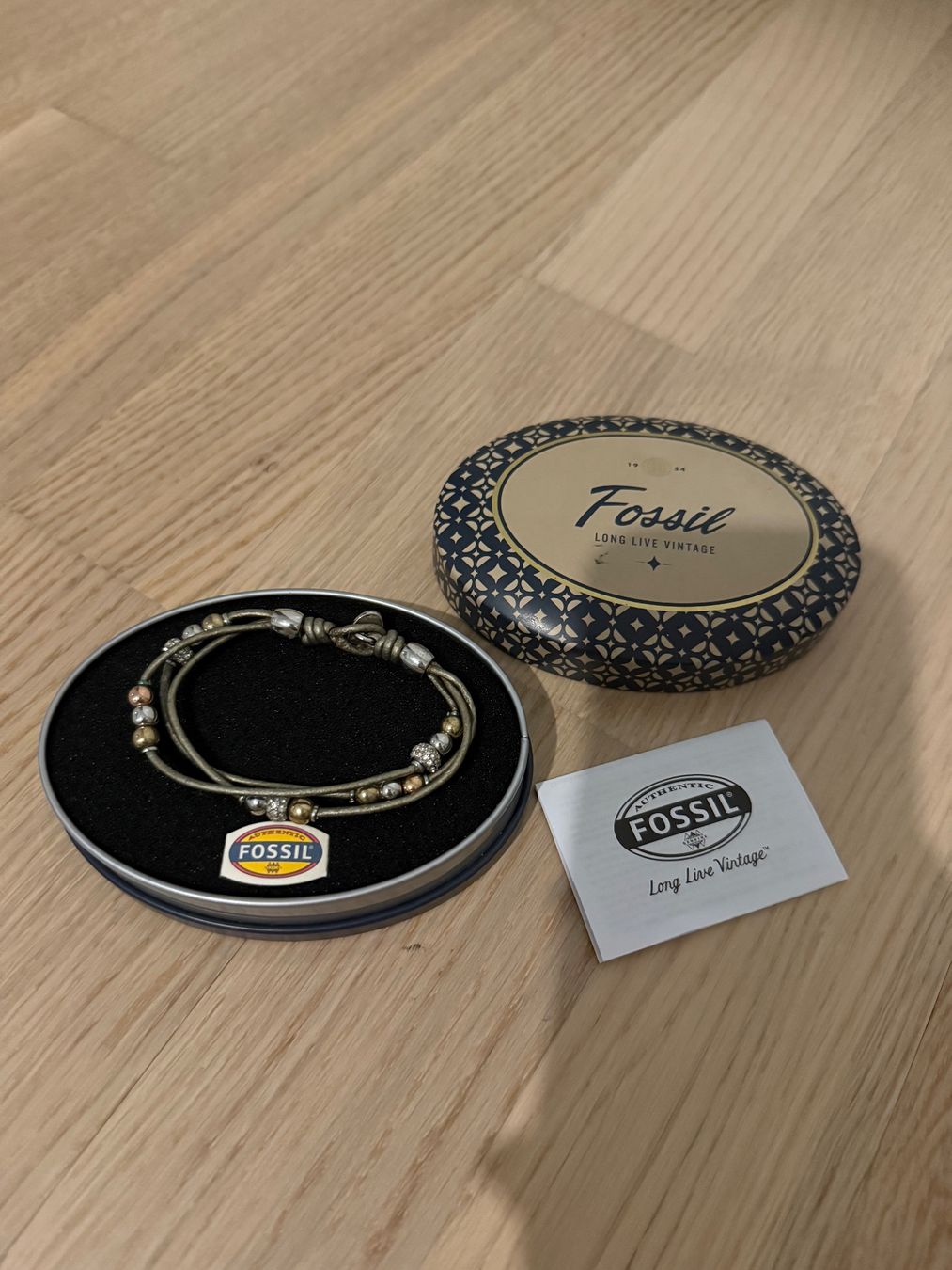 Fossil Bracciali & Braccialetti: Fossil Beaded Leather Bracelet Leather – Nuovo (secondo la descrizione) da Territet venduto da gai_5phl 2