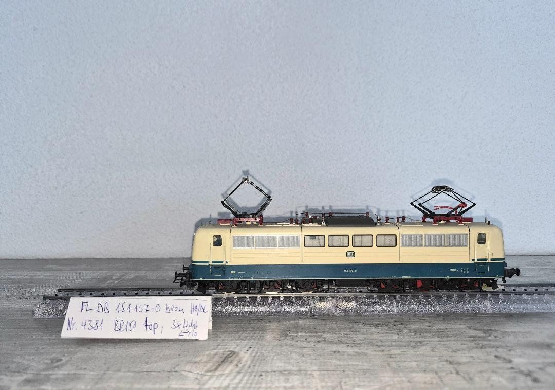 Fleischmann Modellini di ferrovie: Fleischmann E-Lok 4381 DB BR 151, top – Usato da Dielsdorf venduto da Haesi0