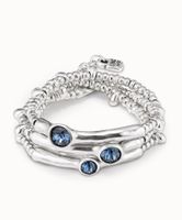 UNO de 50 Armband Silber mit blauen Kristallen