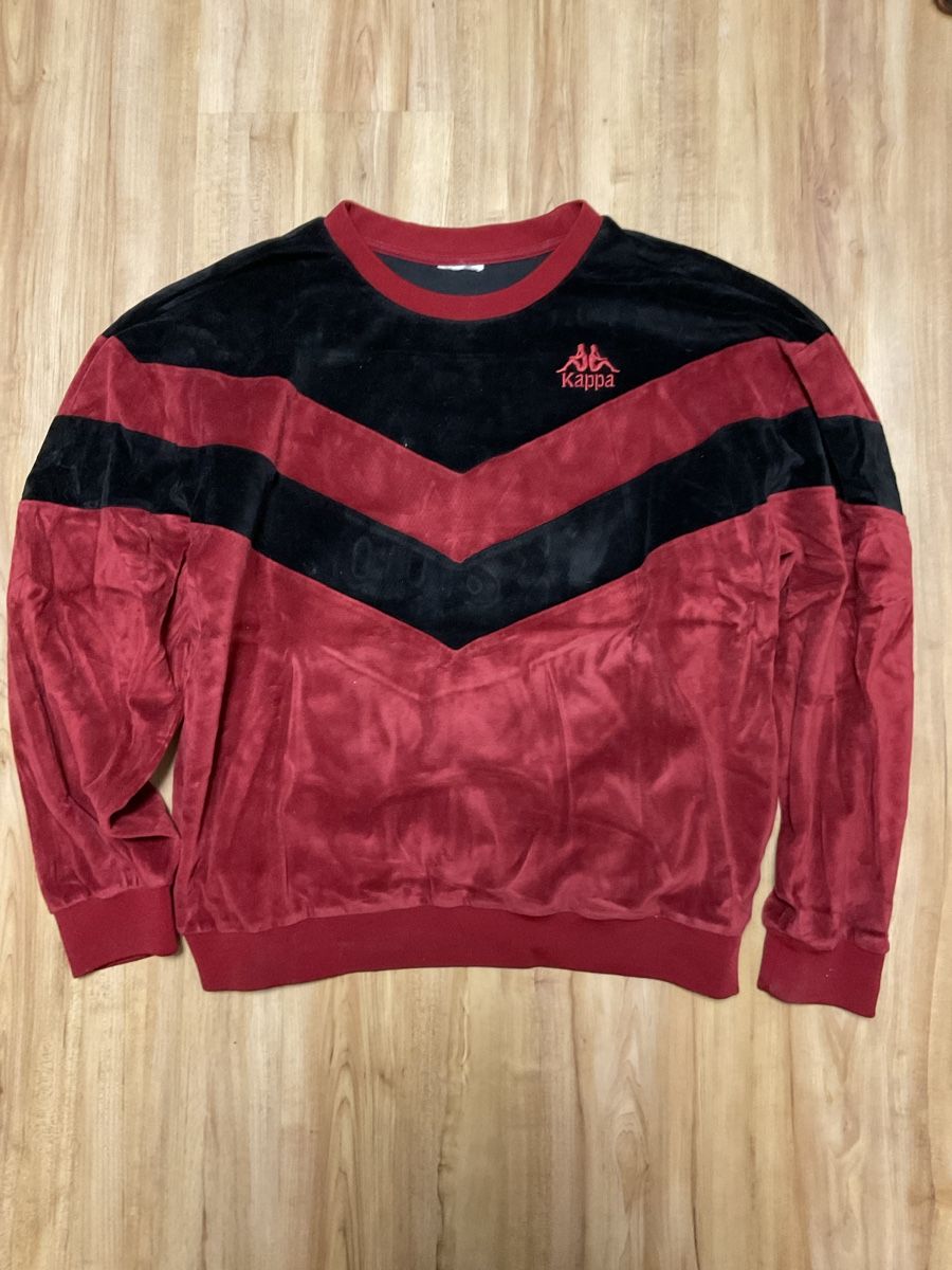Kappa Pullover & Sweatshirts: Kappa Pullover rot/schwarz Samt Grösse L guter Zustand – Gebraucht aus Rorschach von daj_9gxt