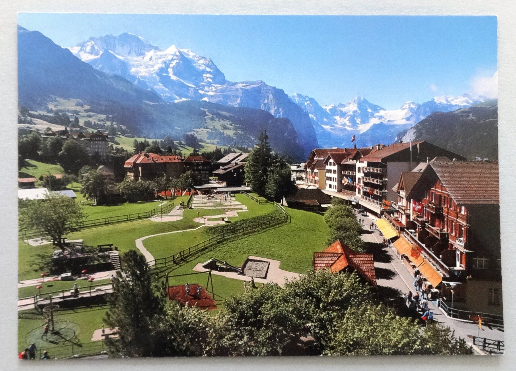 Cartoline postali: Wengen, Jungfrau und Breithornkette – Usato da Fétigny venduto da Billy2miny