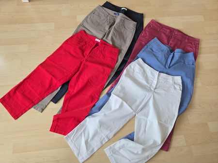 6 Hosen Vögele, Kurzgrössen 20 und 21, div. Farben, 2x 7/8