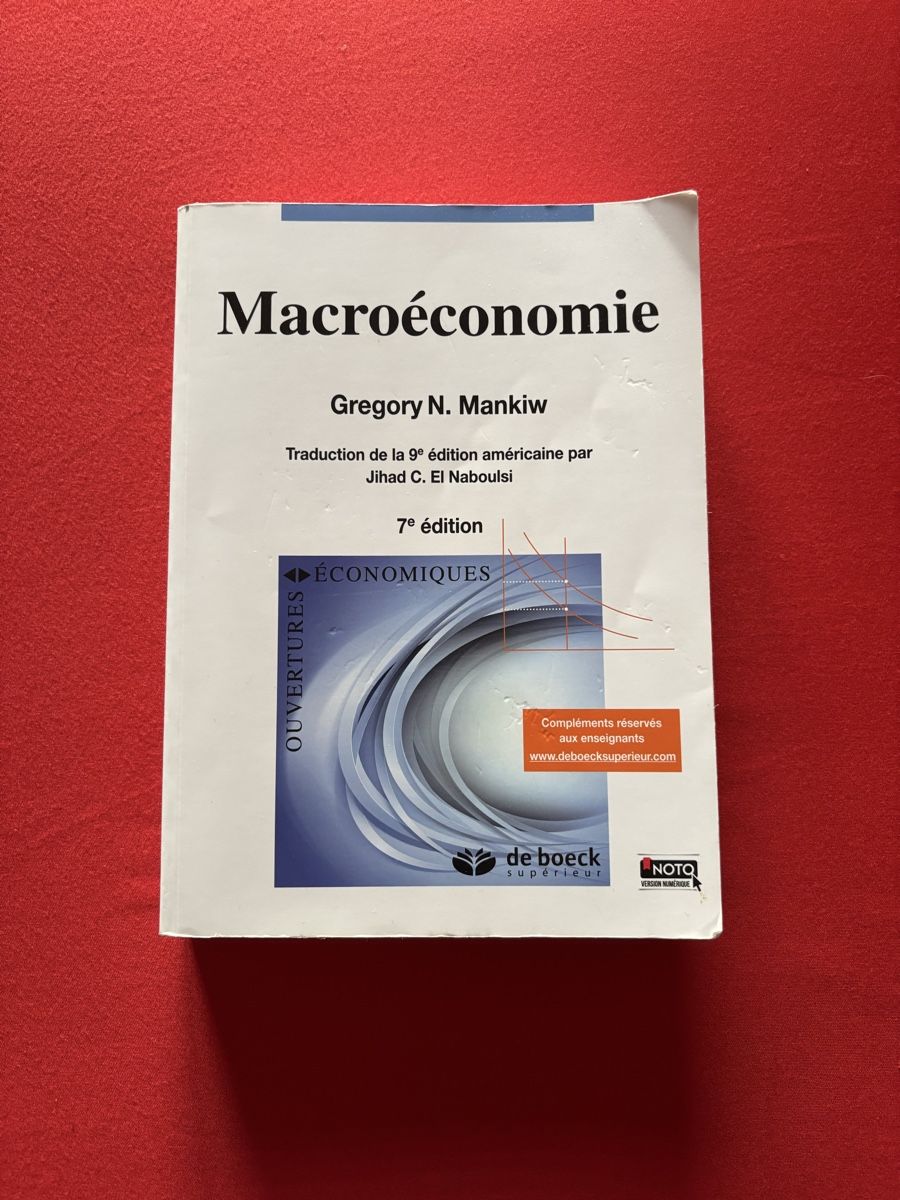 Libri: Mankiw Macroéconomie 7ème édition – Usato da Belfaux venduto da vik_c6z2