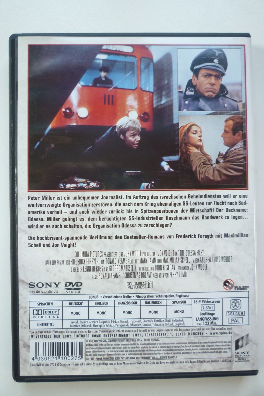 Tutti i DVDs: Die Akte Odessa - Klassiker 1974 - Jon Voight, Schell – Usato da Münchenstein venduto da antares09 1