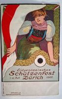 Alte Ansichtskarte Eidgenössisches Schützenfest Zürich 1907