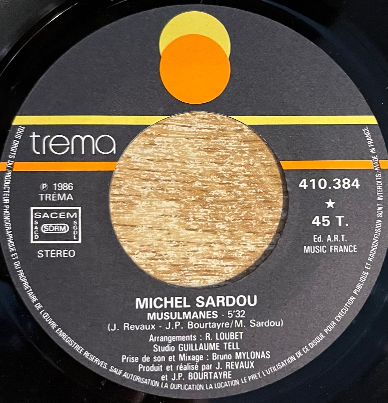 Vinyles: MICHEL SARDOU - MUSULMANES – D'occasion à Bussigny par vinyl-pas-cher 2