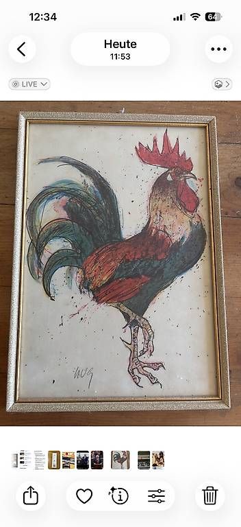 Posters & Illustrations: Hahn – D'occasion à Bremgarten b. Bern par Cristobal 1