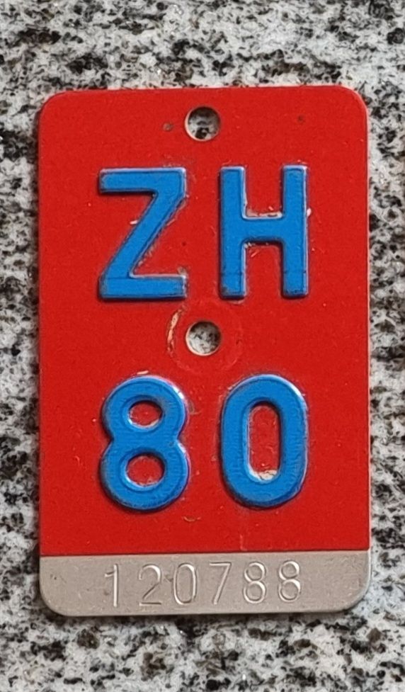 Insegne: Velo - Nummer ZH 80 – Usato da Winterthur venduto da Schoenesausholz
