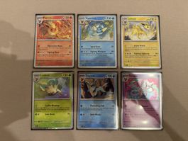 Pokémon Karten Set Eevee Entwicklungen Cosmos 6 Stück - Neu