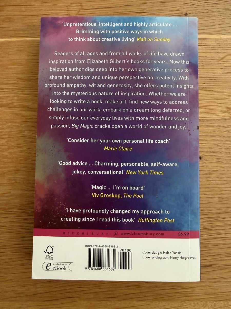 Libri: Big Magic – Elizabeth Gilbert – Usato da Luzern venduto da eli_b9zg 3