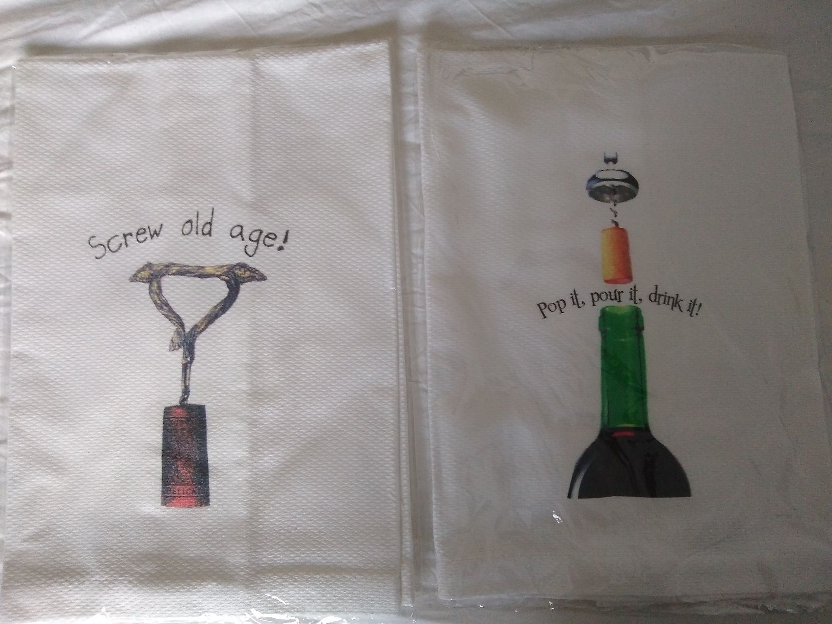 Stoffe: 2 Wine kitchen  Towels, New & Sealed – Neu und originalverpackt aus Dübendorf von rol_fm6d