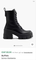 Buffalo platform boots lace up black size 41