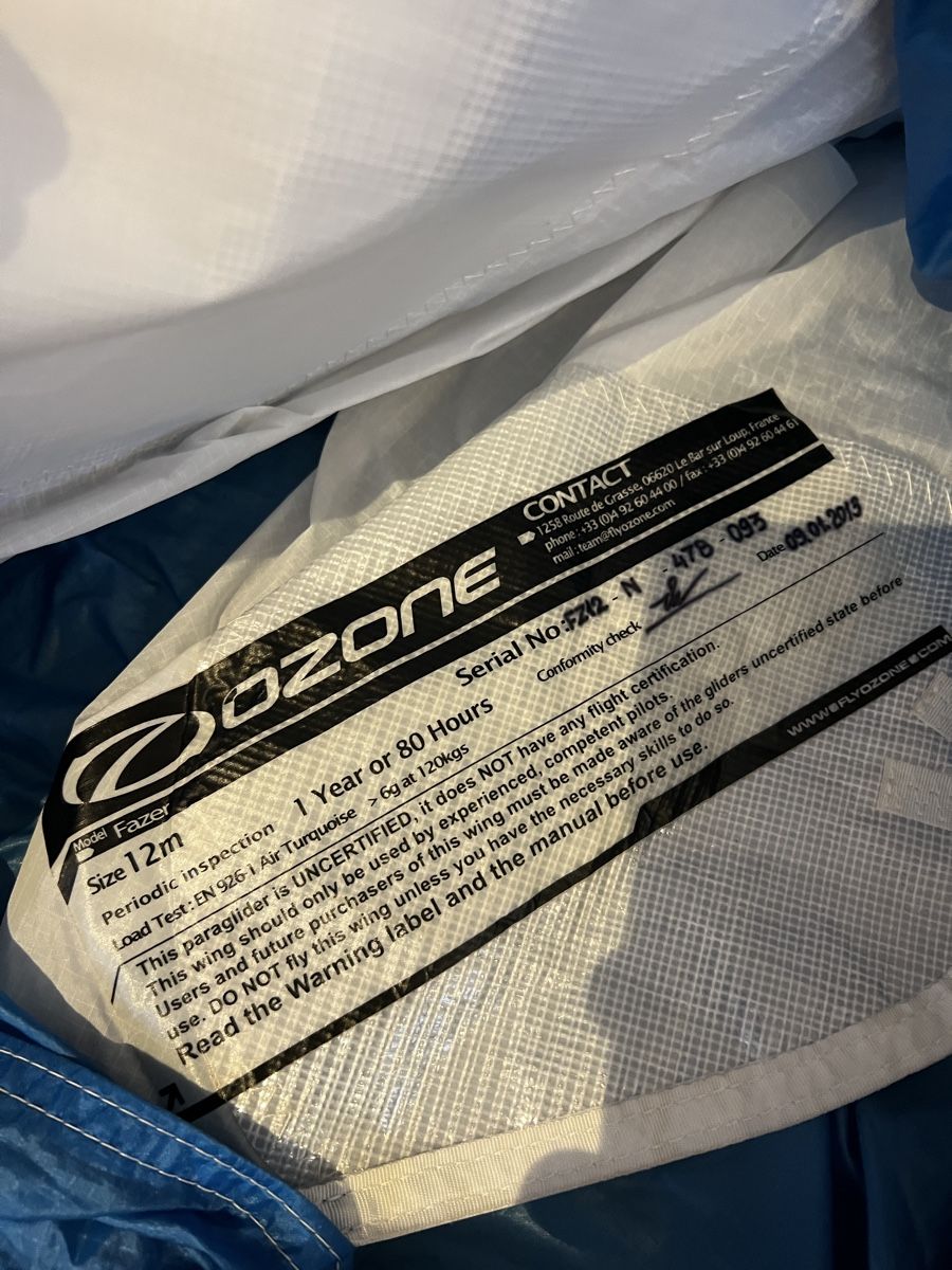 Sport dell'aria & Aquiloni: Ozone Fazer 12 – Usato da Mühlehorn venduto da Vankaa 1