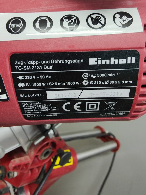 Einhell TE-SM 8 L Dual - Radiaal-, Afkort-/Verstekzaag - 216 mm
