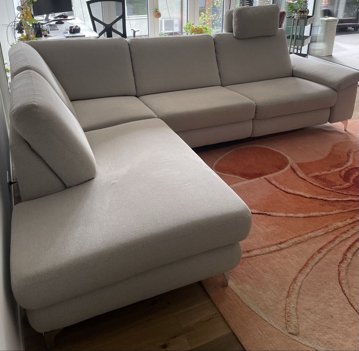 Sofas: Corner Sofa with Electric Recliner Function Light Grey – D'occasion à Thalwil par agg_9656