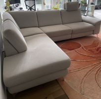 Corner Sofa with Electric Recliner Function Light Grey