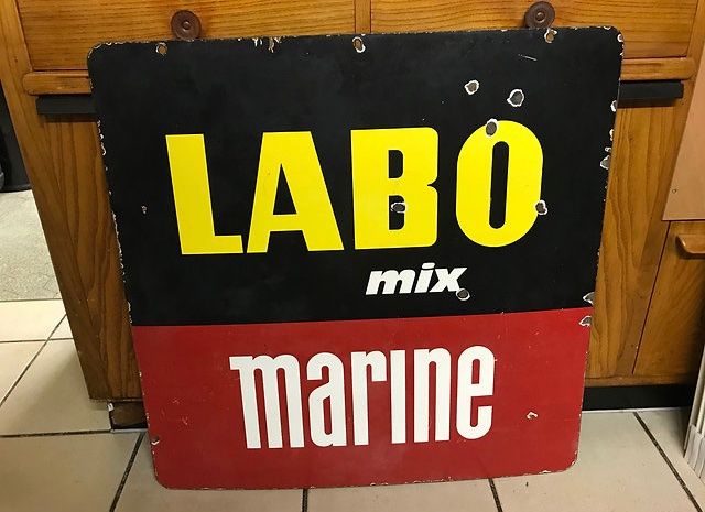 Insegne: Labo - Emailschild (doppelseitig) – Usato da Erlinsbach venduto da Stu-ff 1