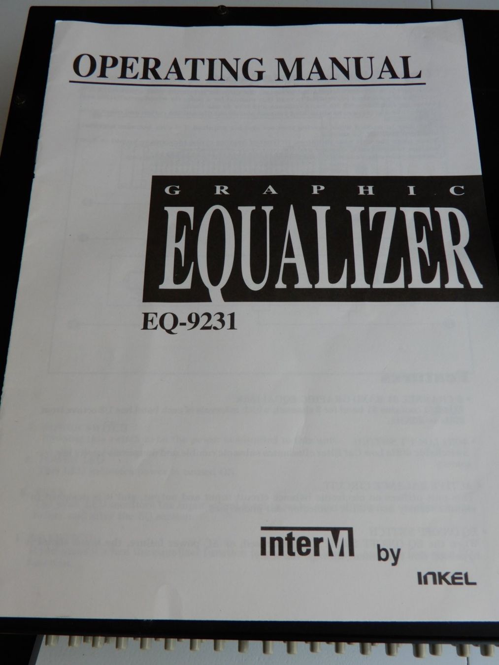 Equalizzatori: Graphic-Equalizer - InterM EQ-9231 – Usato da Frick venduto da Harmony94 5