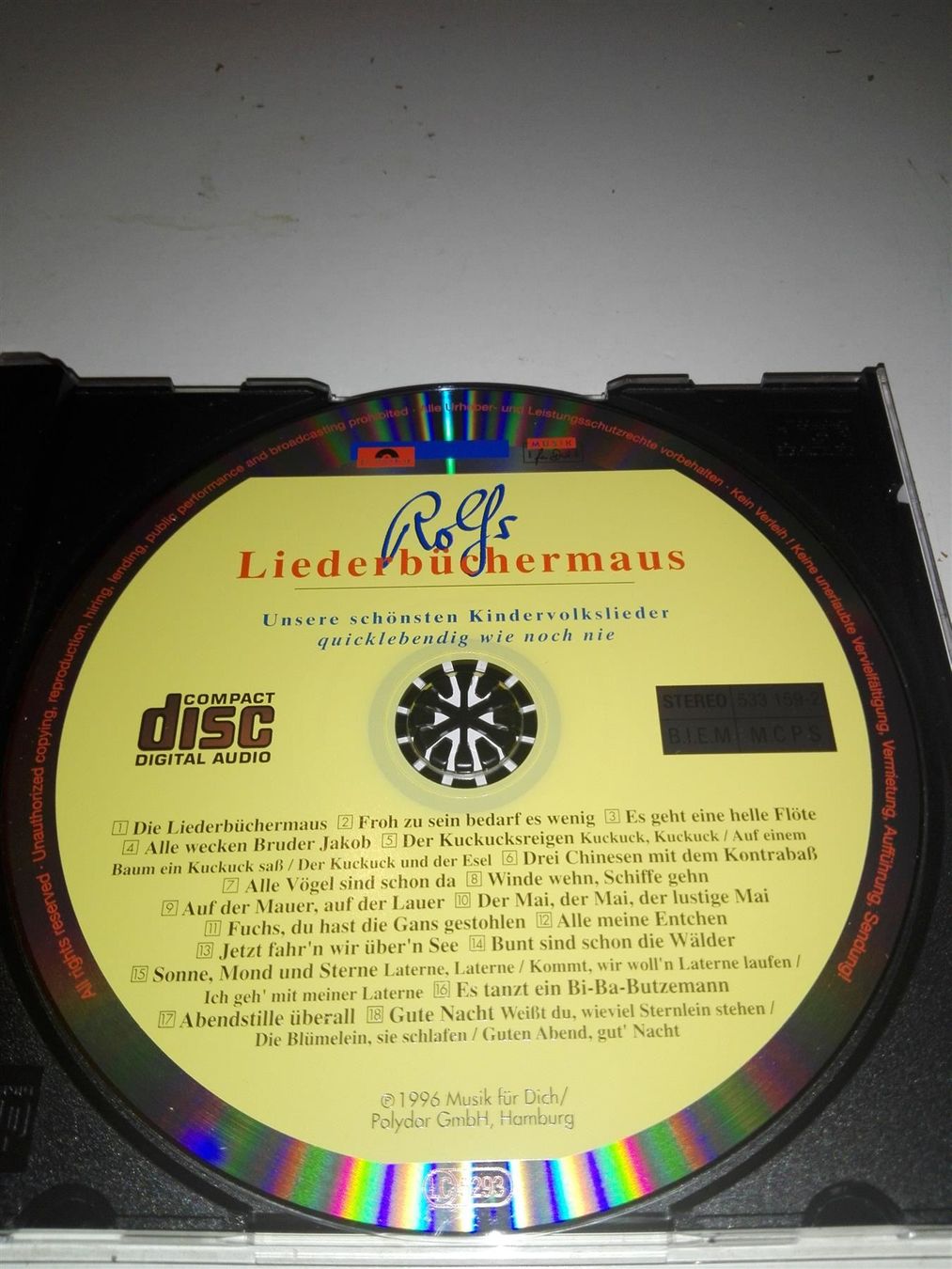 CDs: Rolfs Liederbüchermaus                               ©'1996 – Gebraucht aus St. Gallen von elk2021 2