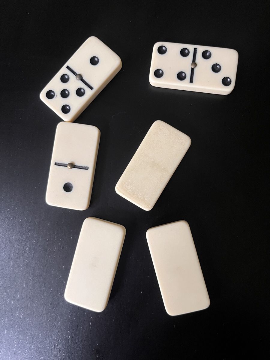Giochi: Vintage Domino Set in Lederbox – Usato da Zürich venduto da Nowstalgia 4