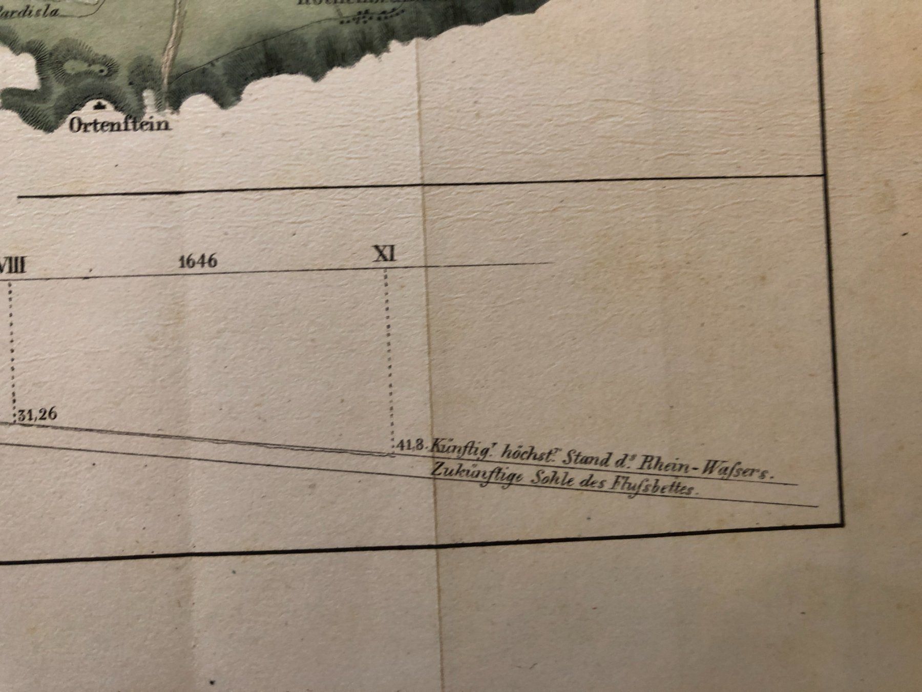 Cartine & Atlanti: de la Nicca: Plan Correction des Rheins im Domleschger Thal – Usato da Zürich venduto da allp 4