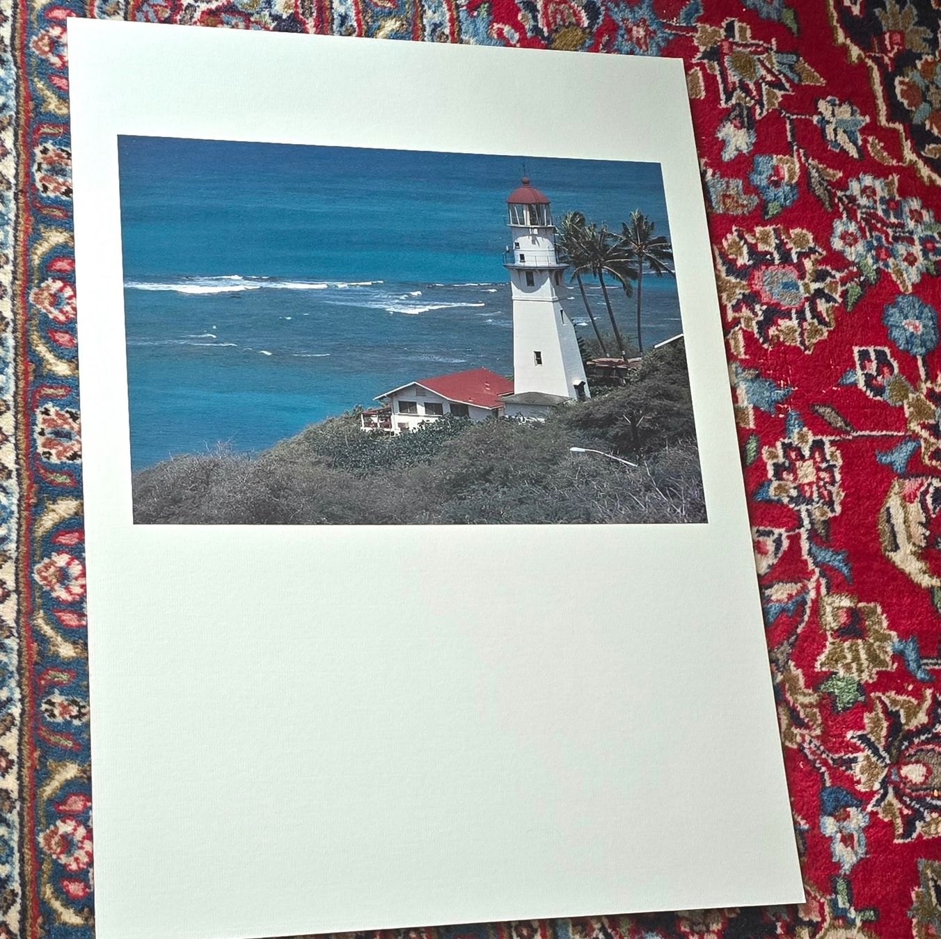 Grafiken & Lithographien: Edle Offset-Lithografie "Diamant Head Lighthouse, Hawai" – Gebraucht aus Reinach BL von Pendling 1