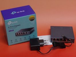 TP-Link 5-Port Gigabit Switch TL-SG105. Wie neu! OVP