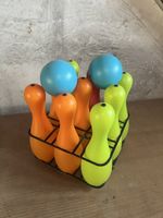 Jeu de quilles en plastique avec support, occasion