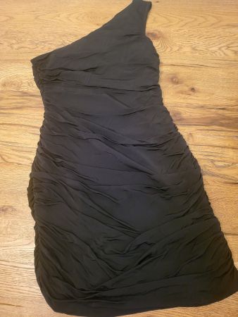 Elegantes One-Shoulder-Kleid Schwarz