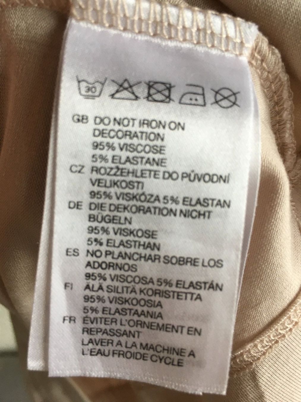 H&M Top: H&M Top, Gr.S, beige, Viskose – Usato da Arni AG venduto da Mimo007 3