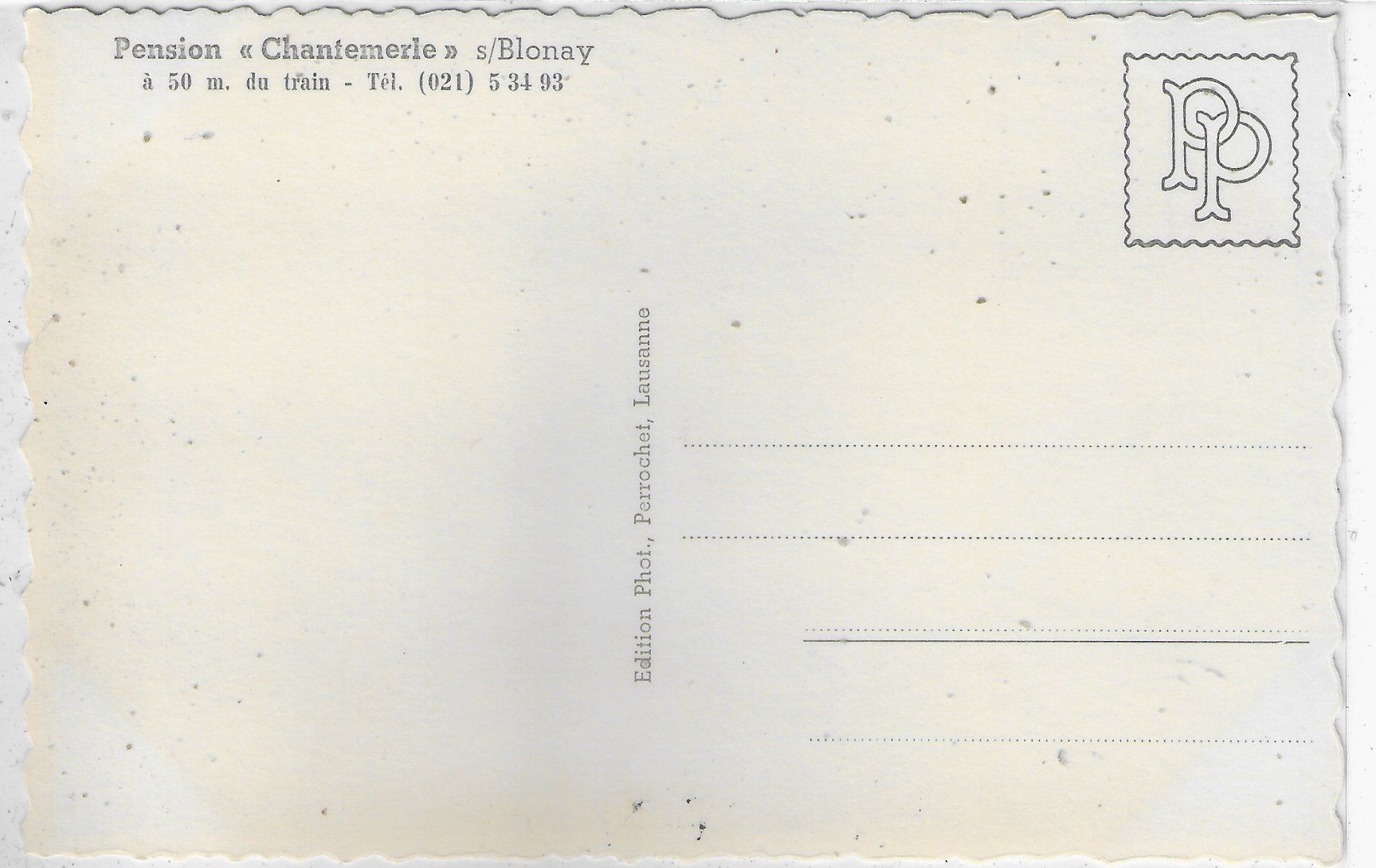 Cartoline postali: Pension Chantemerie a/Blonay – Usato da Ettingen venduto da Kartenplanet 1