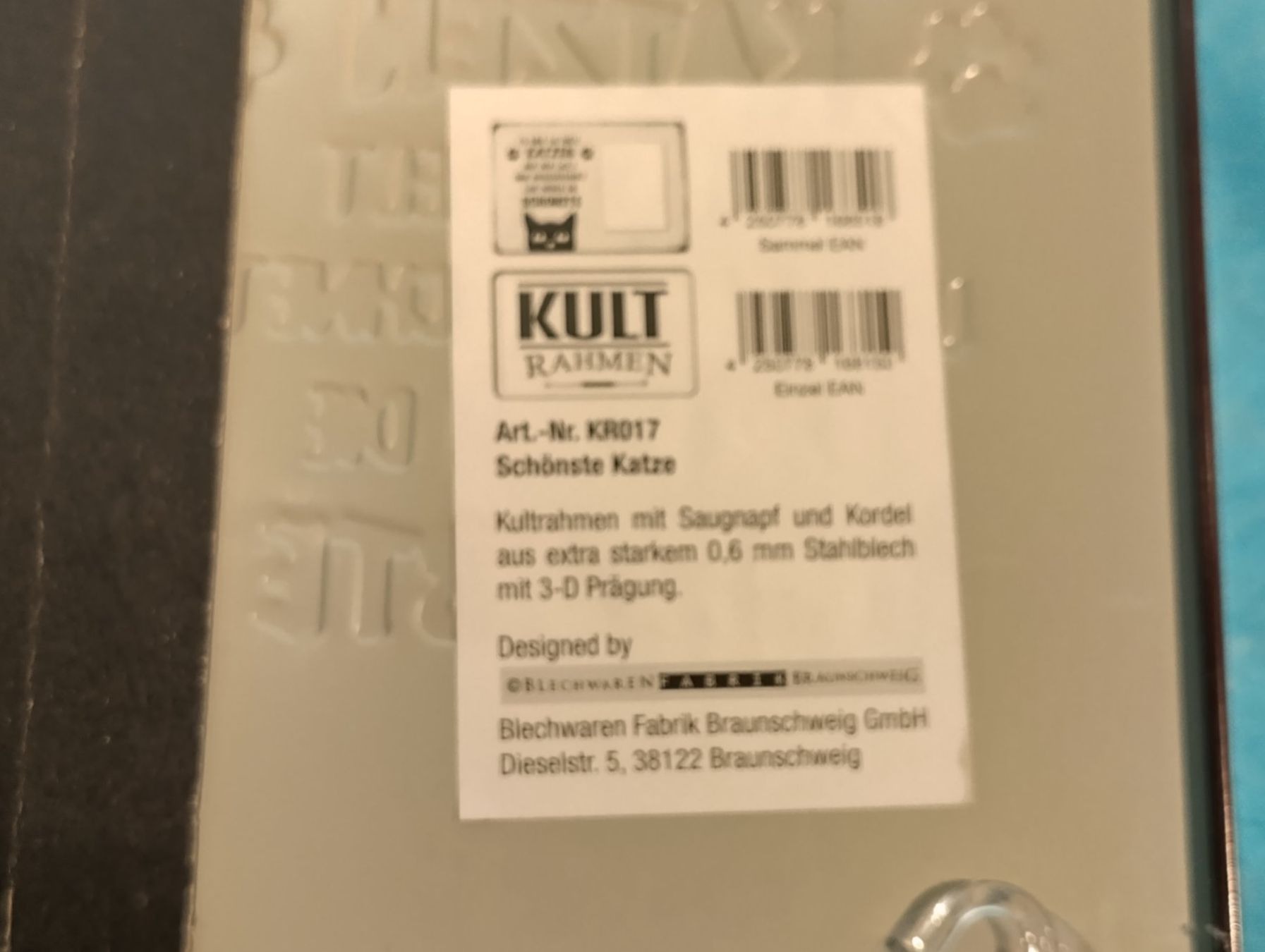 Insegne: Metalltafel Katze mit Spruch und Wechselrahmen – Nuovo (secondo la descrizione) da Bellach venduto da JingleCherry 3