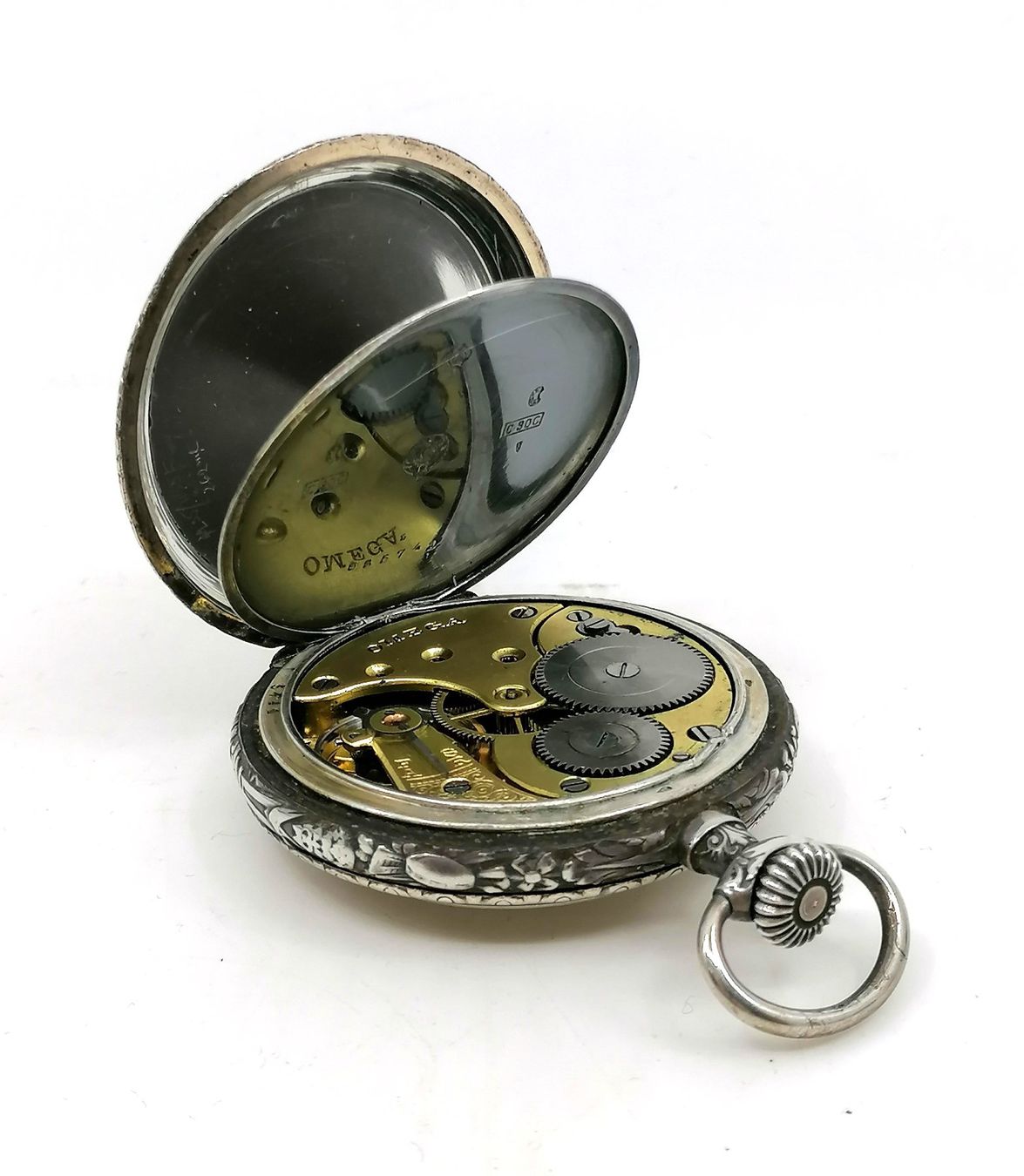 Omega Orologi: Omega Lépine Taschenuhr Silber Wanderer-Motiv – Usato da Reinach BL venduto da fliegenrolli 3