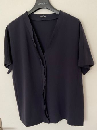 Marc Cain elegante Bluse Gr 3 (38) Marineblau