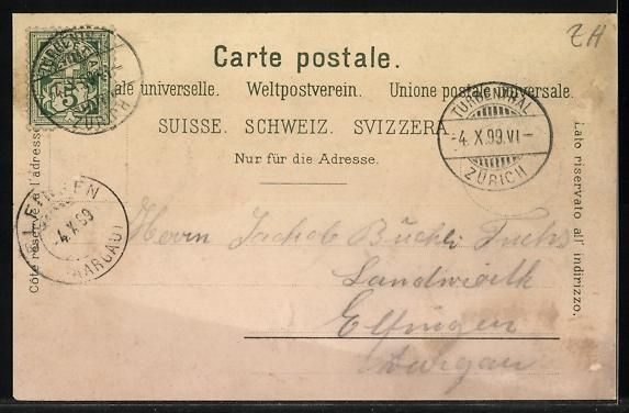 Cartes postales: Litho Bülach, Ortsansicht aus der Vogel – D'occasion à Berlin par bartko-reher 1