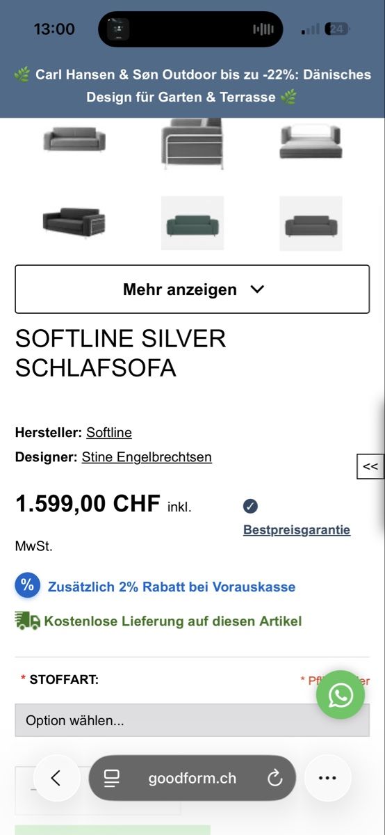 Sofas: SOFTLINE Modular Sofa grau  – D'occasion à Muri b. Bern par cocoelane 2