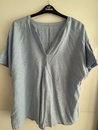 Damen Oberteil hellblau Grösse 48/50, guter Zustand