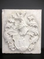 Tolles Relief, Wappen, Gips / Entwurf, Gussmodell