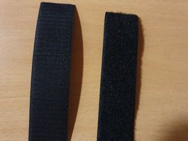 Klettverschluss schwarz 1m