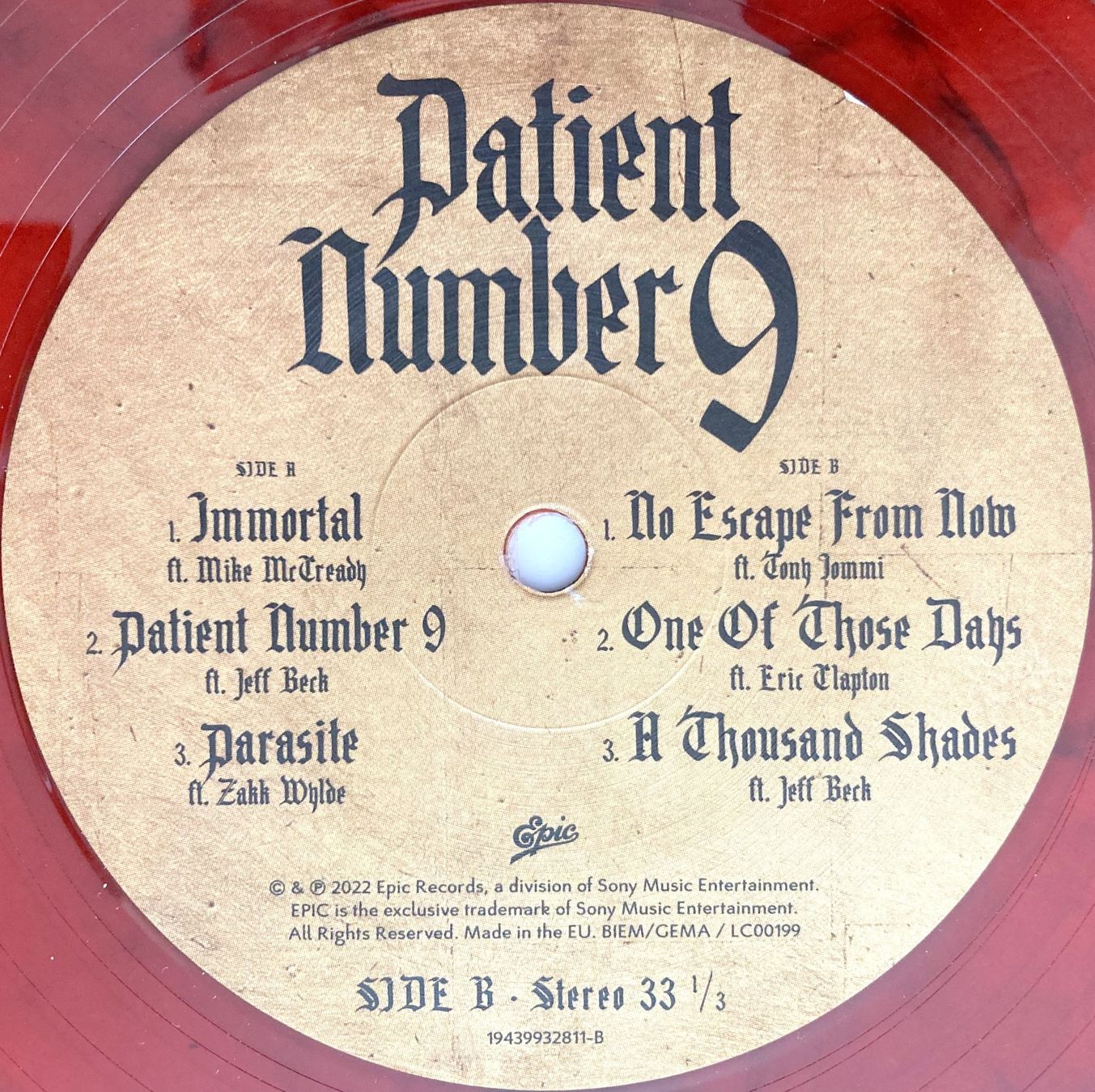 Vinyles: BLACK SABBATH / OZZY OSBOURNE - PATIENT NUMBER 9 – D'occasion à Bottens par hotter-than-hell 6