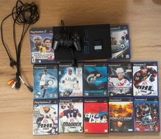 PS2 PlayStation 2 inkl. Controller, Zubehör & Spiele