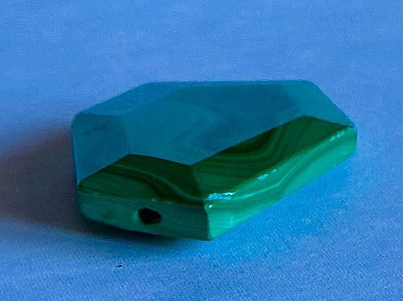Ketten: 2  STEINE FÜR KETTE EDELSTEINKETTE  MALACHIT 100% ECHT GROSS – Neu und originalverpackt aus Berg TG von magginello 3