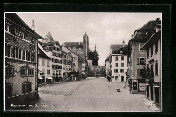 Cartoline postali: Rapperswil, Restaurant Falkenburg, Resta – Usato da Berlin venduto da bartko-reher