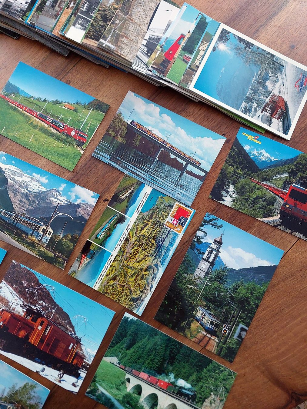 Ansichtskarten: 200 verschiedene Eisenbahn-Ansichtskarten Schweiz – Gebraucht aus Schönenwerd von Steidi 3